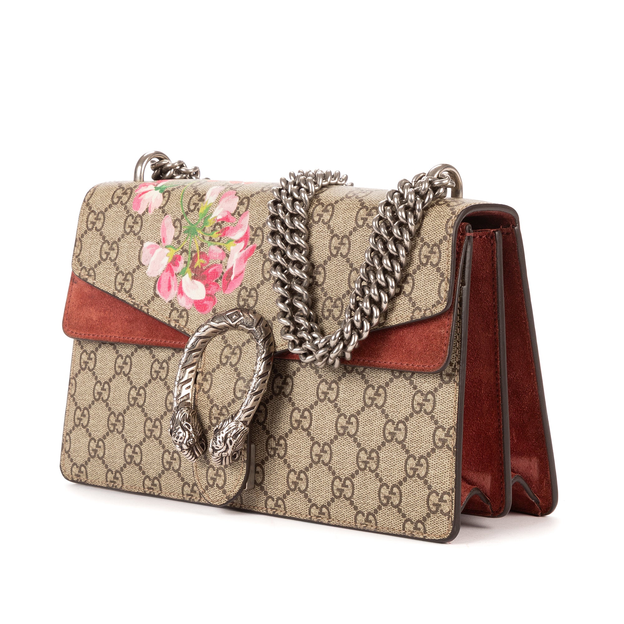 Bolso de hombro Blooms Dionysus pequeño lona revestida Supreme con estampado Blooms beige