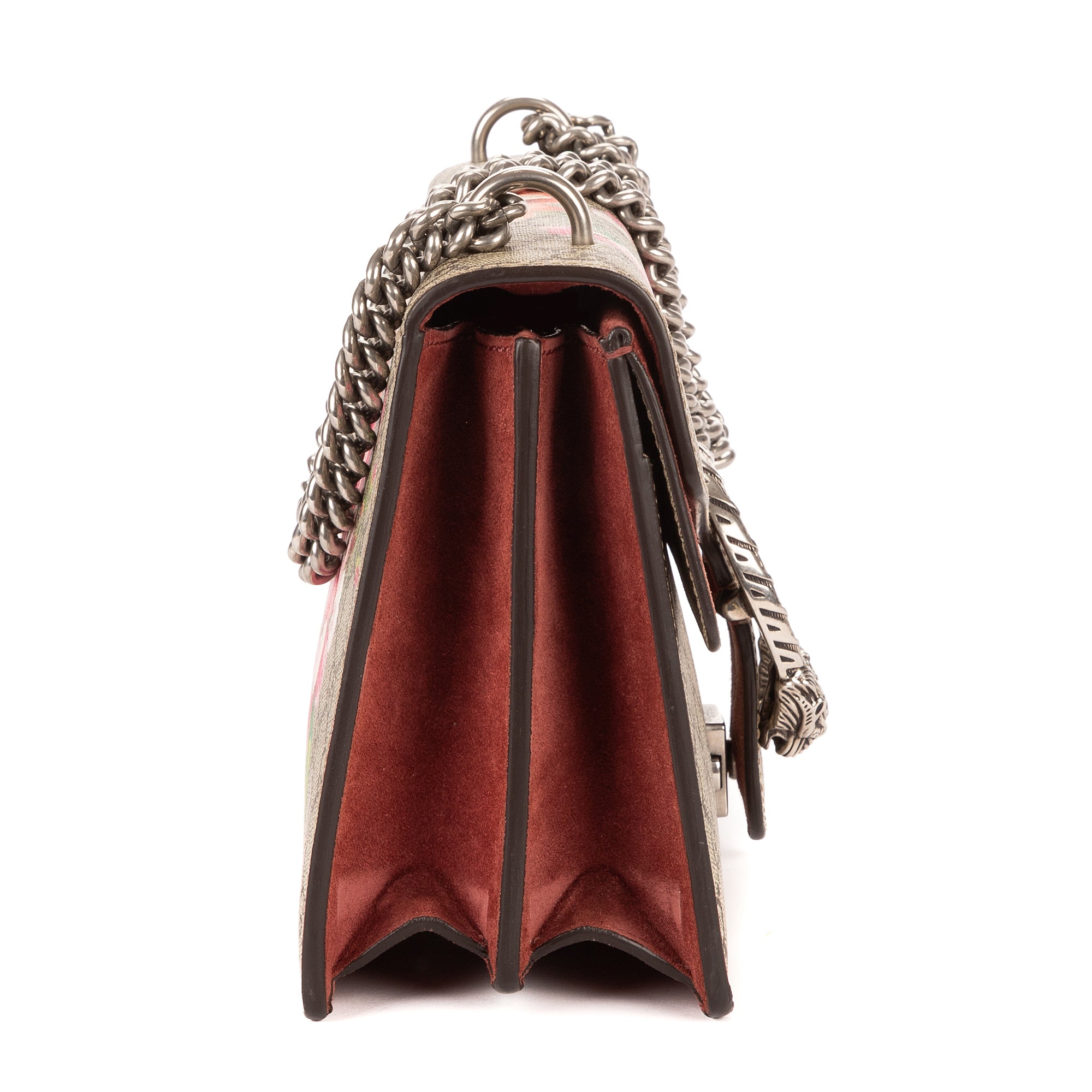 Bolso de hombro Blooms Dionysus pequeño lona revestida Supreme con estampado Blooms beige