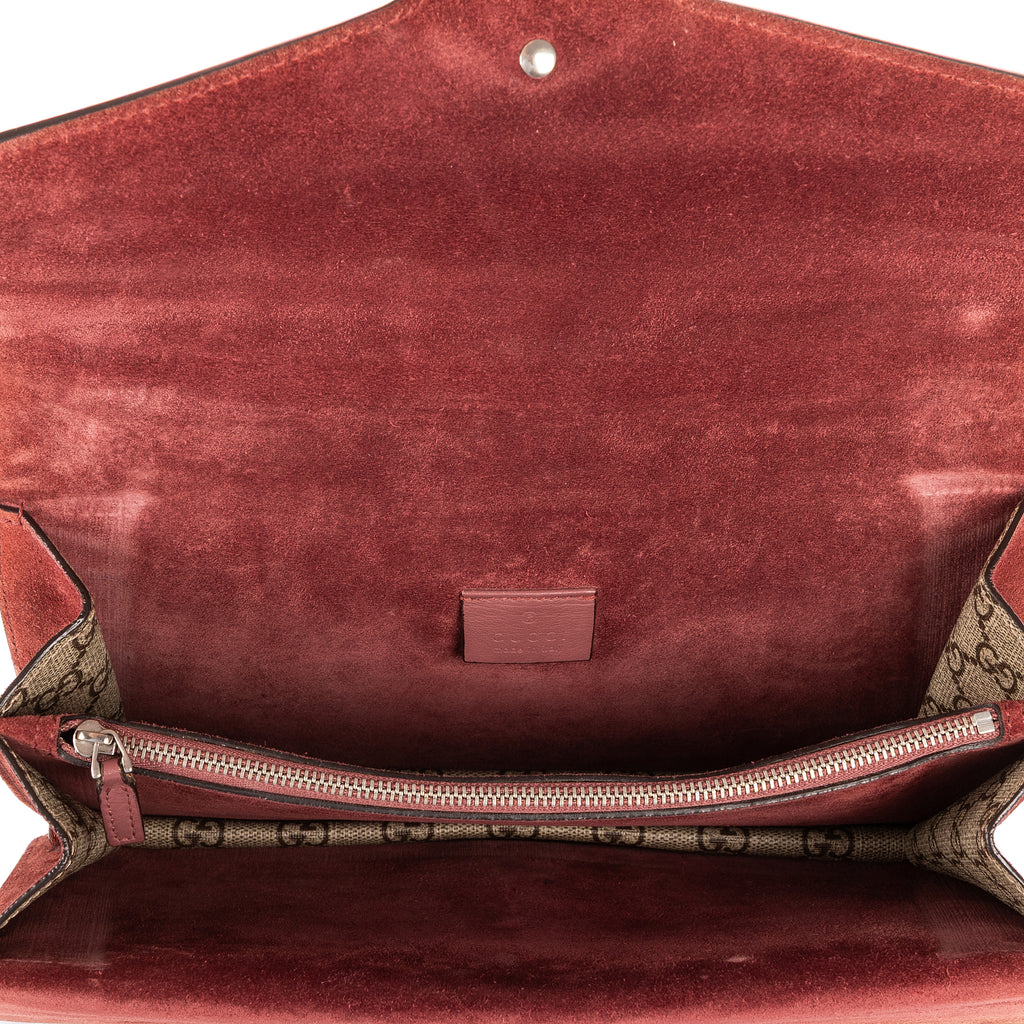 Bolso de hombro Blooms Dionysus pequeño lona revestida Supreme con estampado Blooms beige