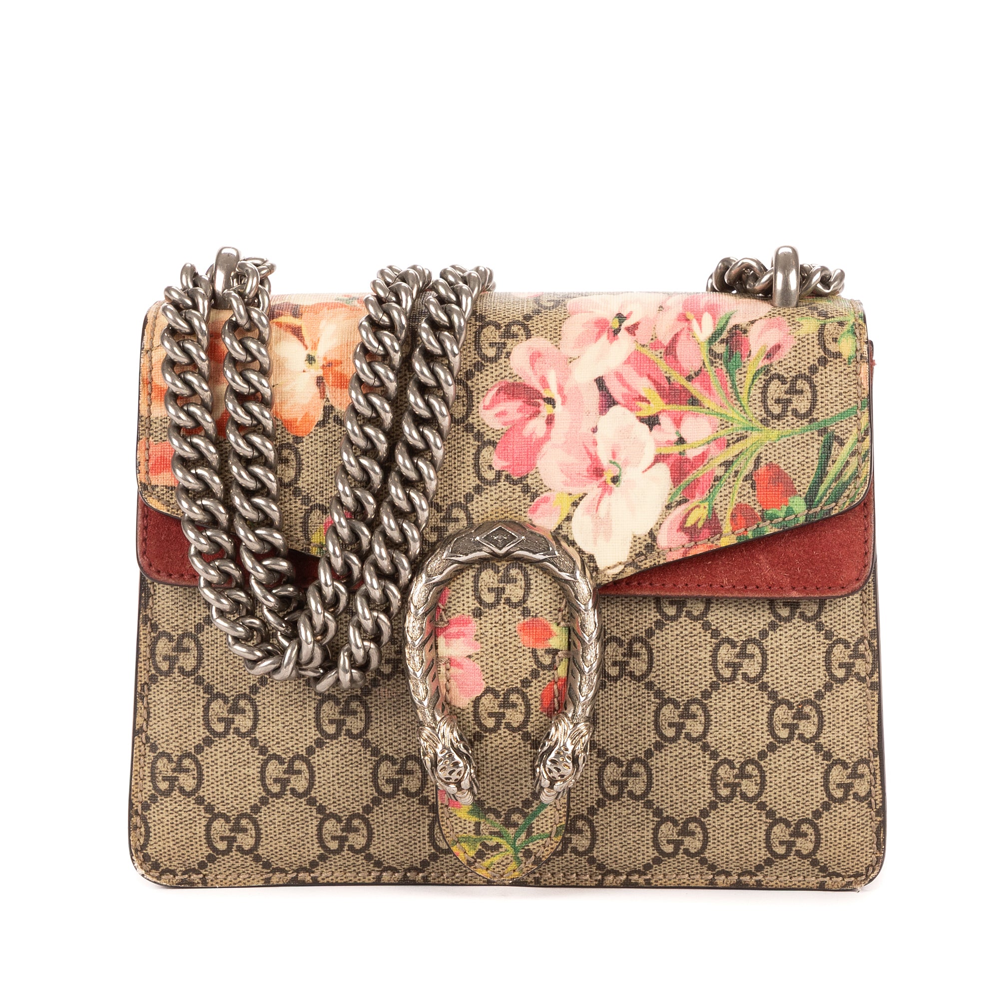 Bandolera Blooms Dionysus Mini Lona Revestida Supreme Beige con Motivo Blooms
