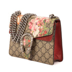 Bandolera Blooms Dionysus Mini Lona Revestida Supreme Beige con Motivo Blooms