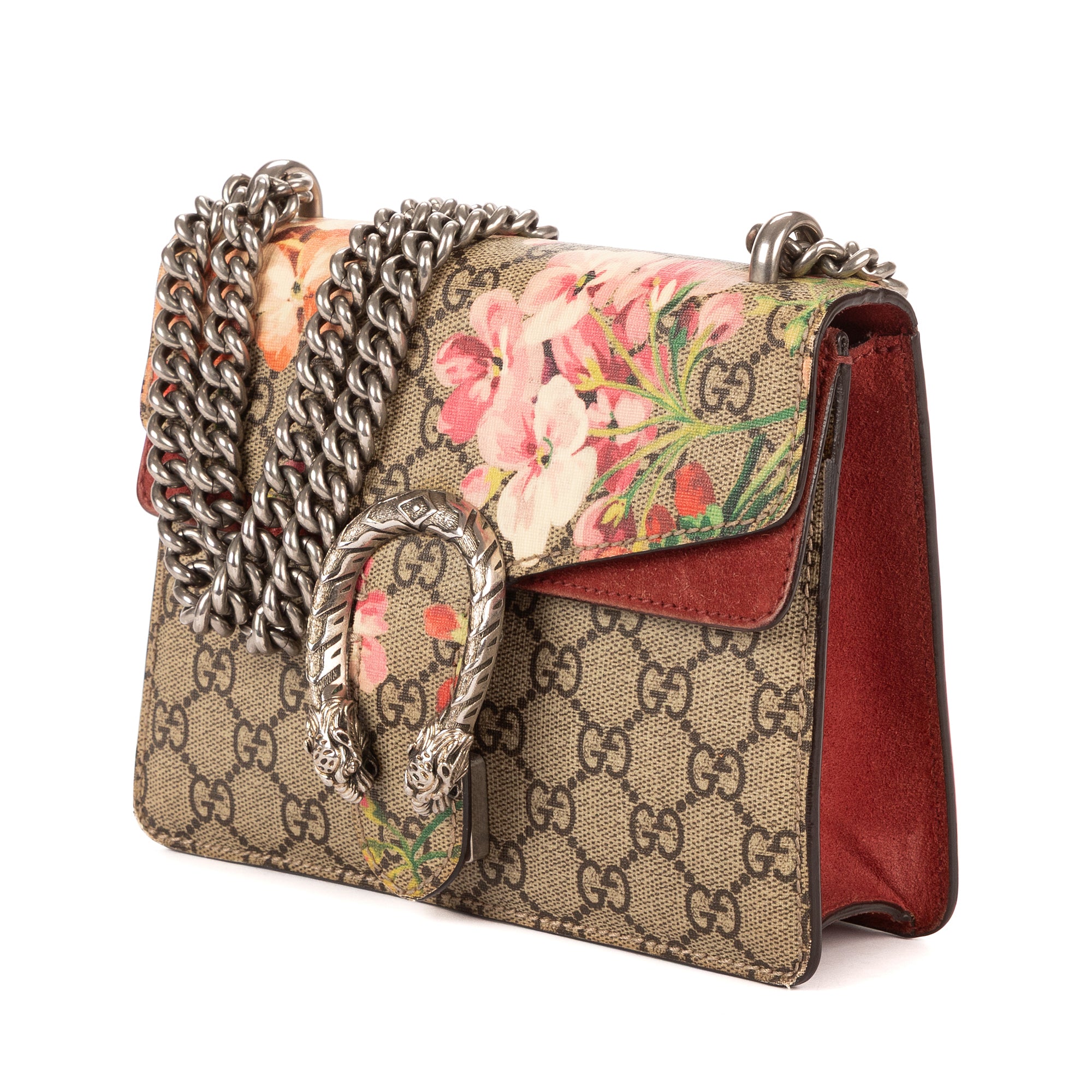 Bandolera Blooms Dionysus Mini Lona Revestida Supreme Beige con Motivo Blooms