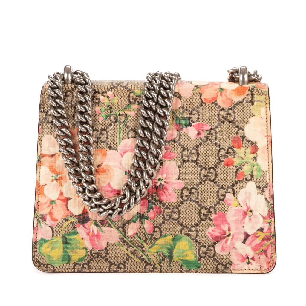Bandolera Blooms Dionysus Mini Lona Revestida Supreme Beige con Motivo Blooms