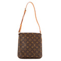 Bolso de hombro Musette Salsa lona Monogram marrón