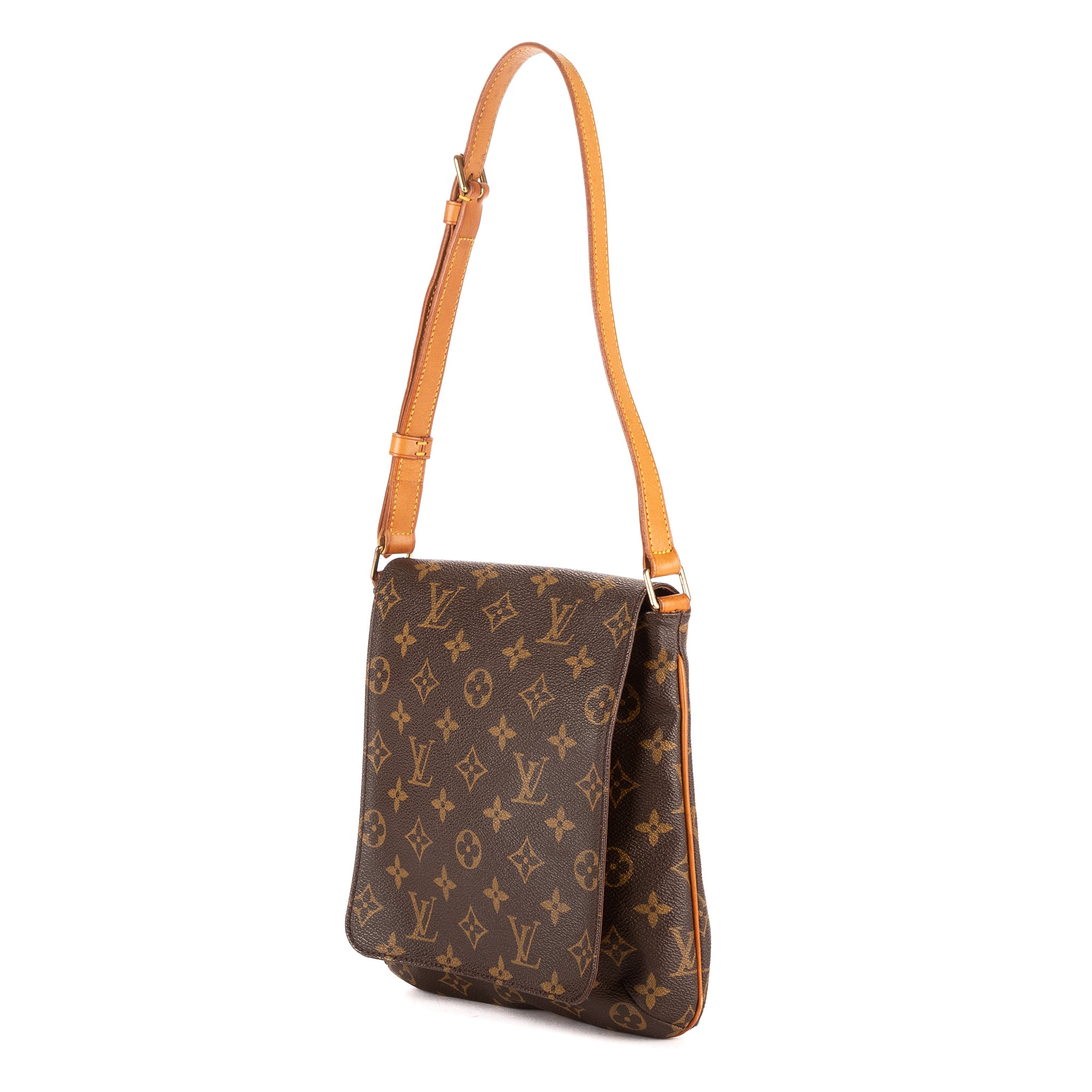 Bolso de hombro Musette Salsa lona Monogram marrón