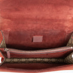 Bolso de Hombro Blooms Dionysus Pequeño Lona Revestida Supreme Beige con Motivos Florales