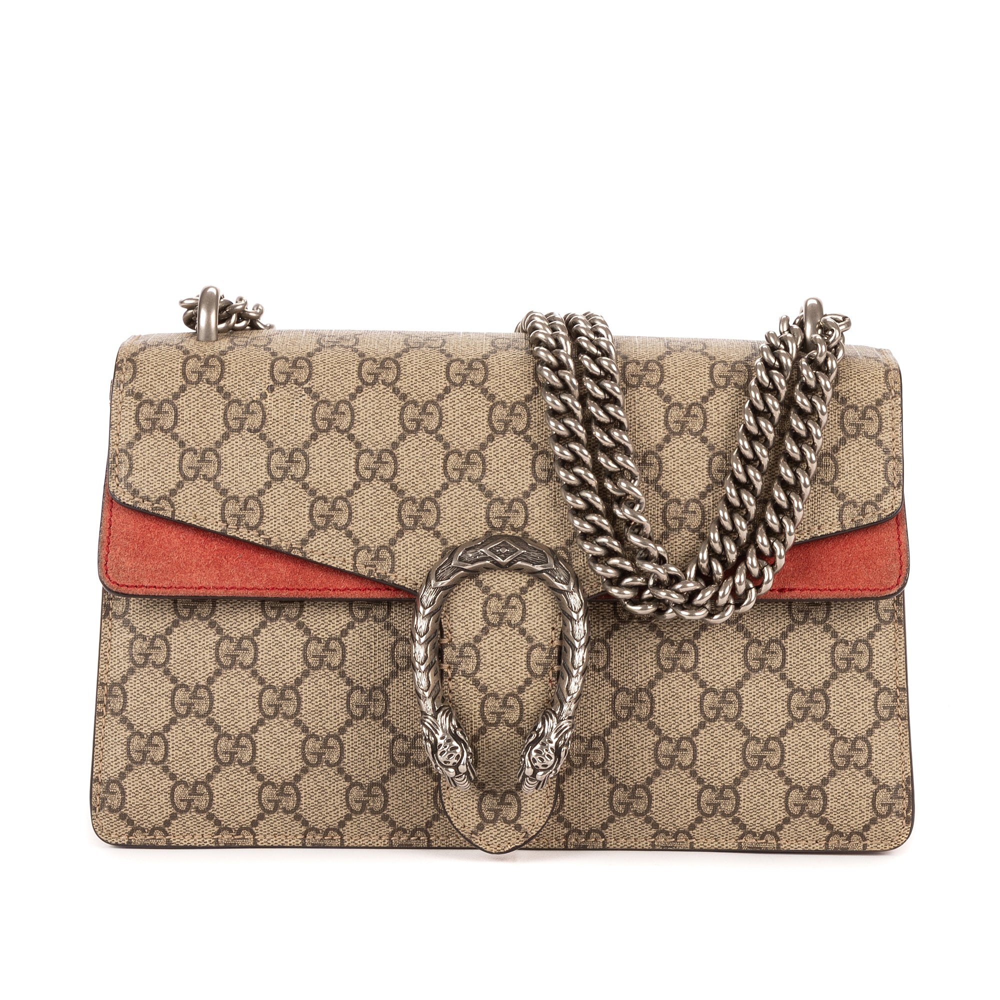 Bolso de hombro Dionysus pequeño de lona revestida Supreme beige