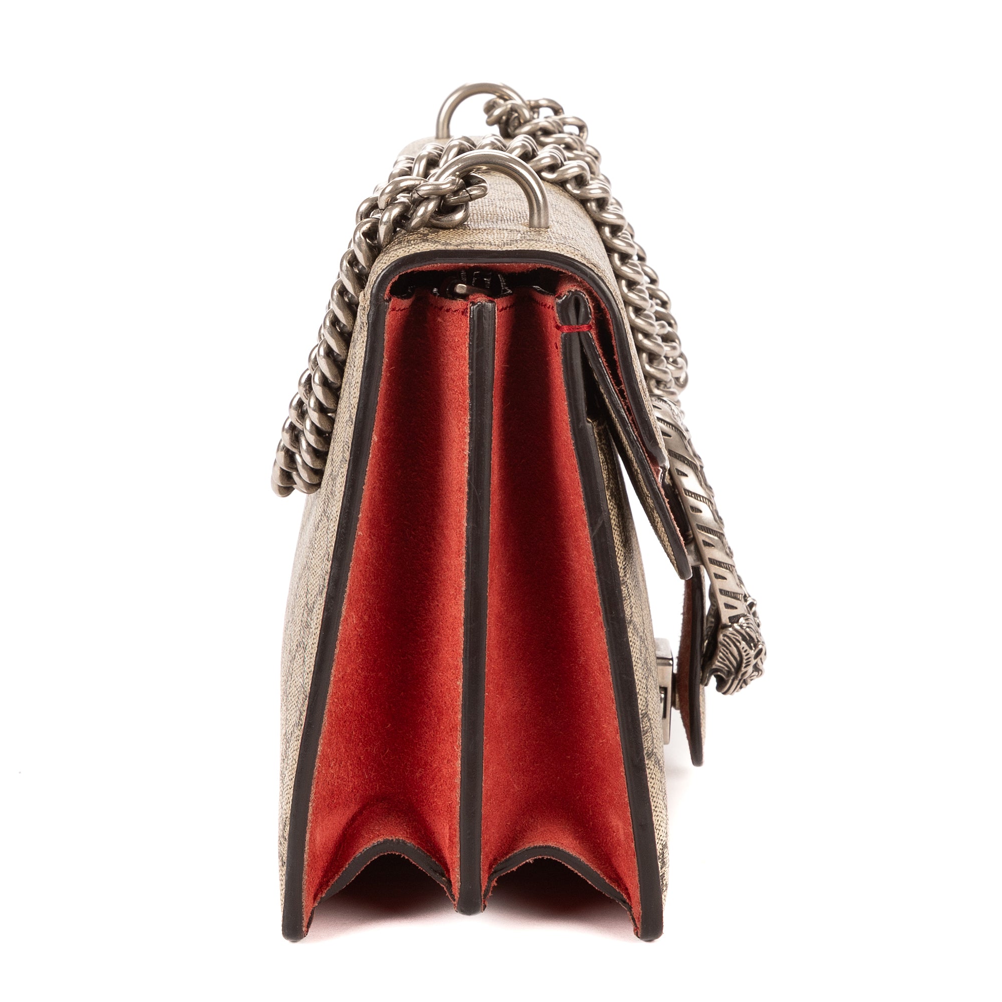 Bolso de hombro Dionysus pequeño de lona revestida Supreme beige
