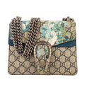 Bolso de Hombro Blooms Dionysus Mini Lona Recubierta Supreme Beige Estampado Floral