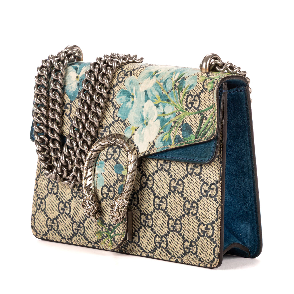 Bolso de Hombro Blooms Dionysus Mini Lona Recubierta Supreme Beige Estampado Floral