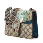Bolso de Hombro Blooms Dionysus Mini Lona Recubierta Supreme Beige Estampado Floral