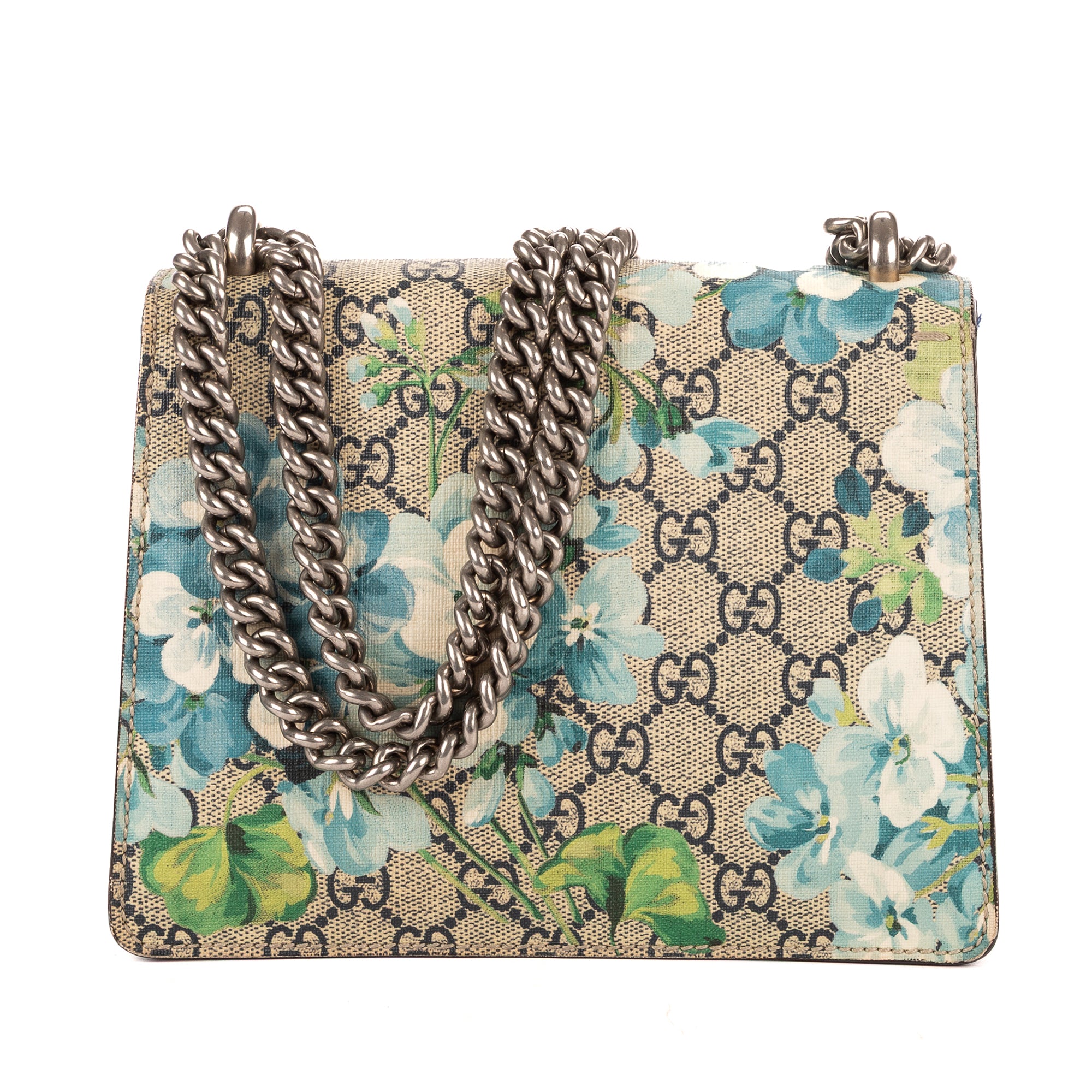 Bolso de Hombro Blooms Dionysus Mini Lona Recubierta Supreme Beige Estampado Floral