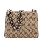 Bandolera Dionysus Mini Lona Revestida Supreme Beige/Piel de Ante