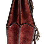 Bolso de Hombro Blooms Dionysus Pequeño Lona Revestida Supreme Beige con Motivo Floral