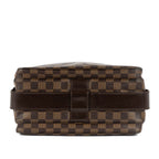 Sac à Bandoulière Naviglio Damier Ébène Marron Foncé
