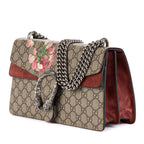 Bolso de Hombro Dionysus Small Beige Blooms Supreme Coated Canvas