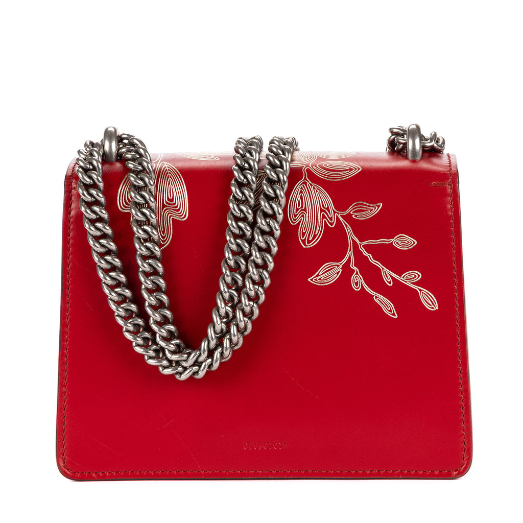 Bolso de hombro edición limitada Año Nuevo Chino Dionysus mini piel lisa roja