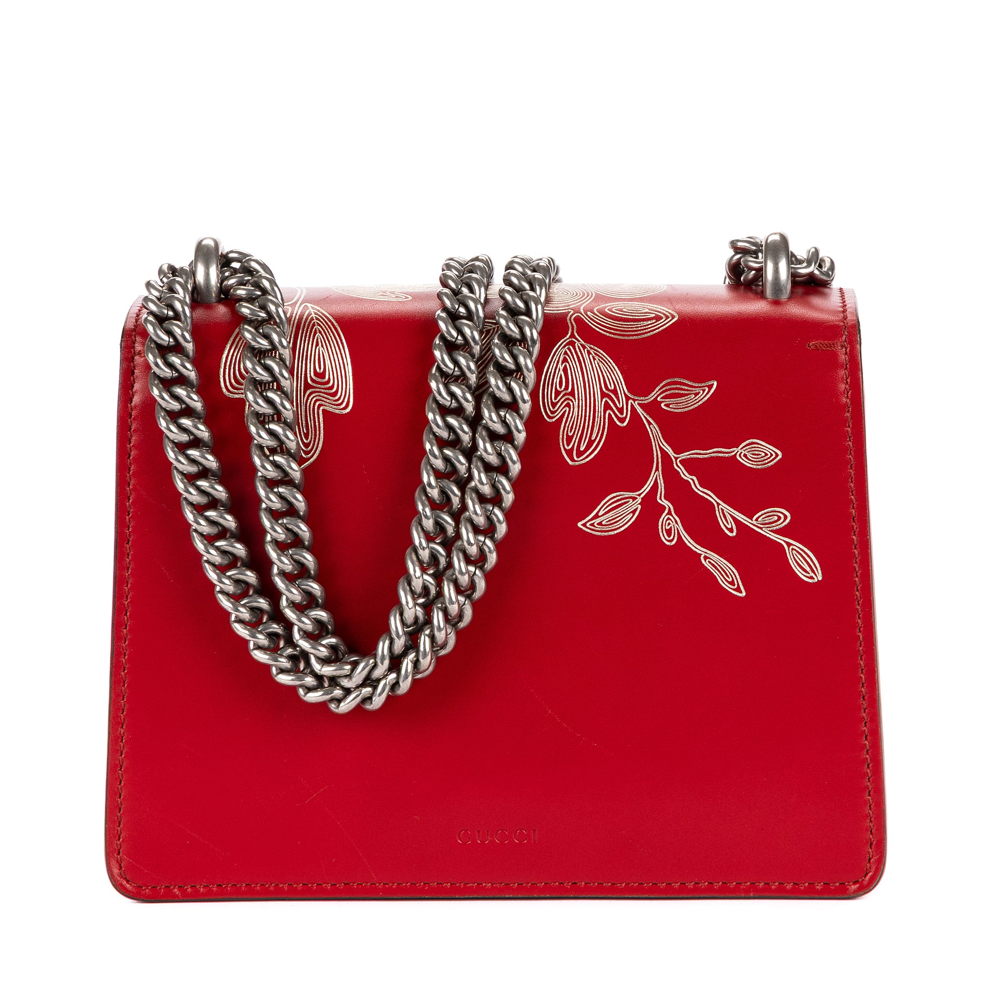 Bolso de hombro edición limitada Año Nuevo Chino Dionysus mini piel lisa roja