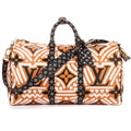 Travel Bag Crafty Collection Keepall Orange Vibrant allover print oversized Monogram Canvas