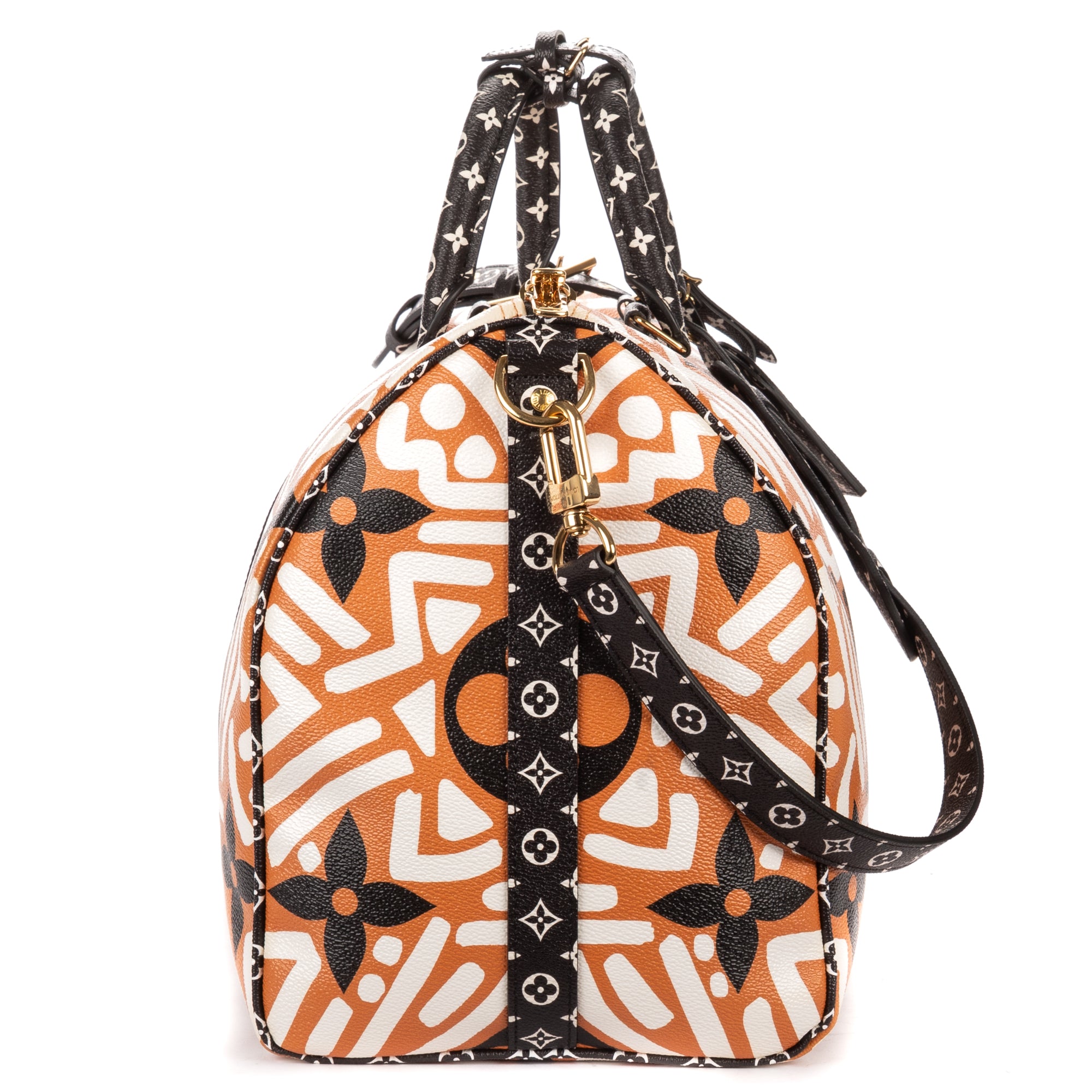 Travel Bag Crafty Collection Keepall Orange Vibrant allover print oversized Monogram Canvas