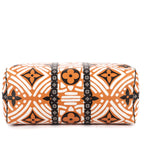 Travel Bag Crafty Collection Keepall Orange Vibrant allover print oversized Monogram Canvas