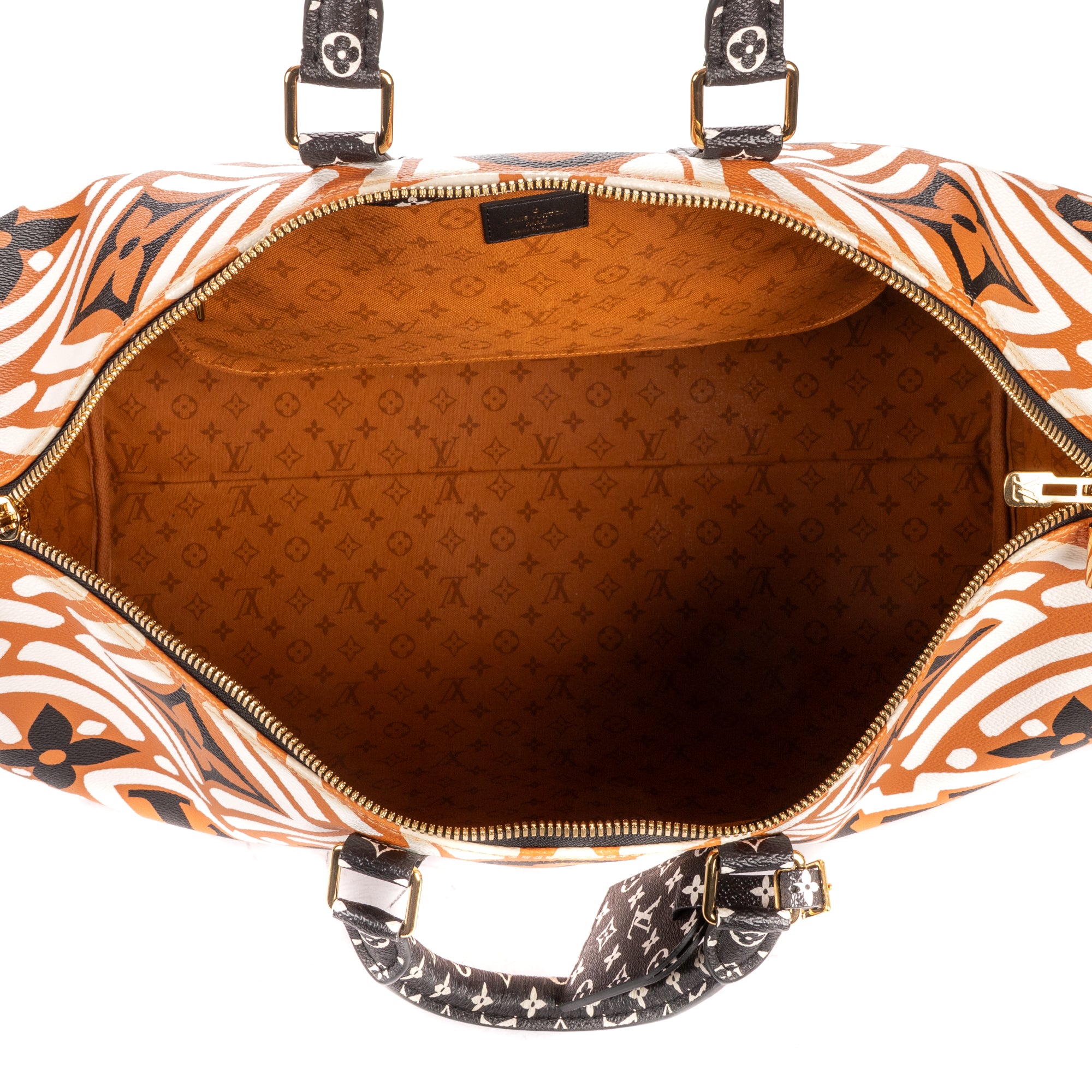 Travel Bag Crafty Collection Keepall Orange Vibrant allover print oversized Monogram Canvas