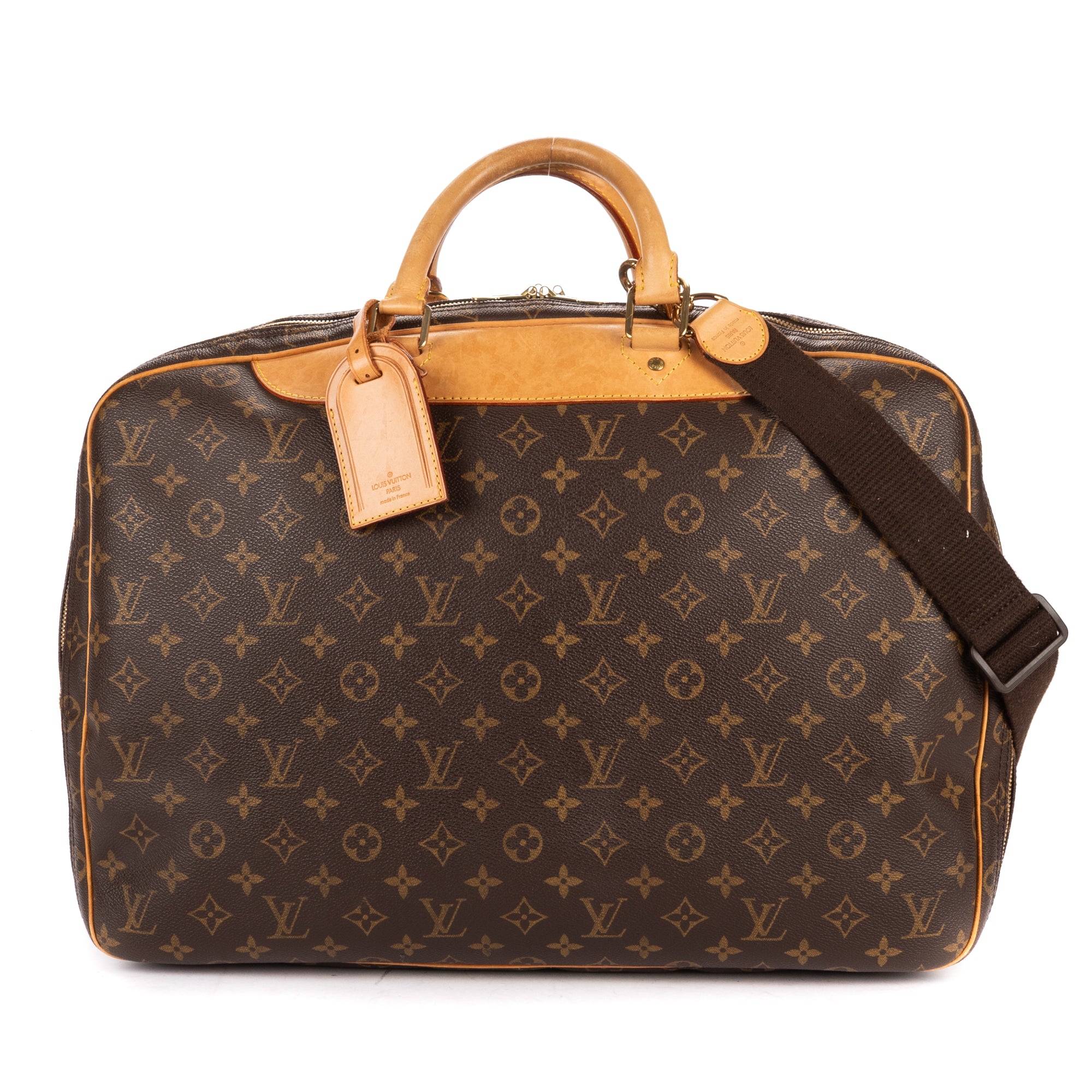 Handbag Alizé 24h Boston Brown Monogram Canvas