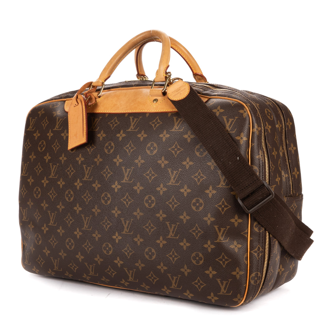 Handbag Alizé 24h Boston Brown Monogram Canvas