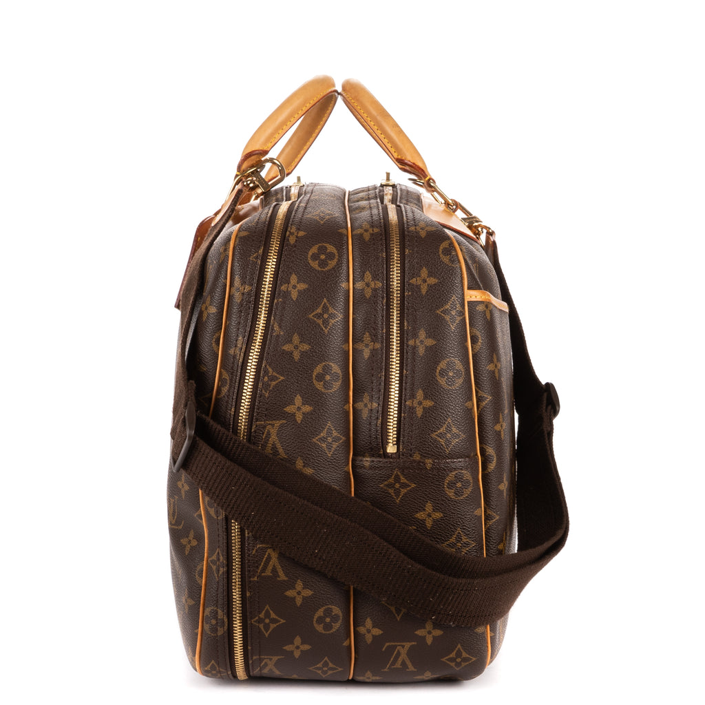 Handbag Alizé 24h Boston Brown Monogram Canvas
