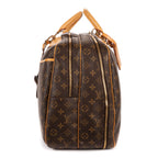 Handbag Alizé 24h Boston Brown Monogram Canvas