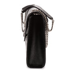 Shoulder Bag Enveloppe Chain Large Black Quilted Leather