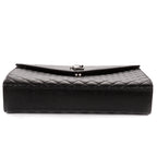 Shoulder Bag Enveloppe Chain Large Black Quilted Leather
