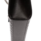 Shoulder Bag Enveloppe Chain Large Black Quilted Leather