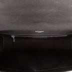 Shoulder Bag Enveloppe Chain Large Black Quilted Leather