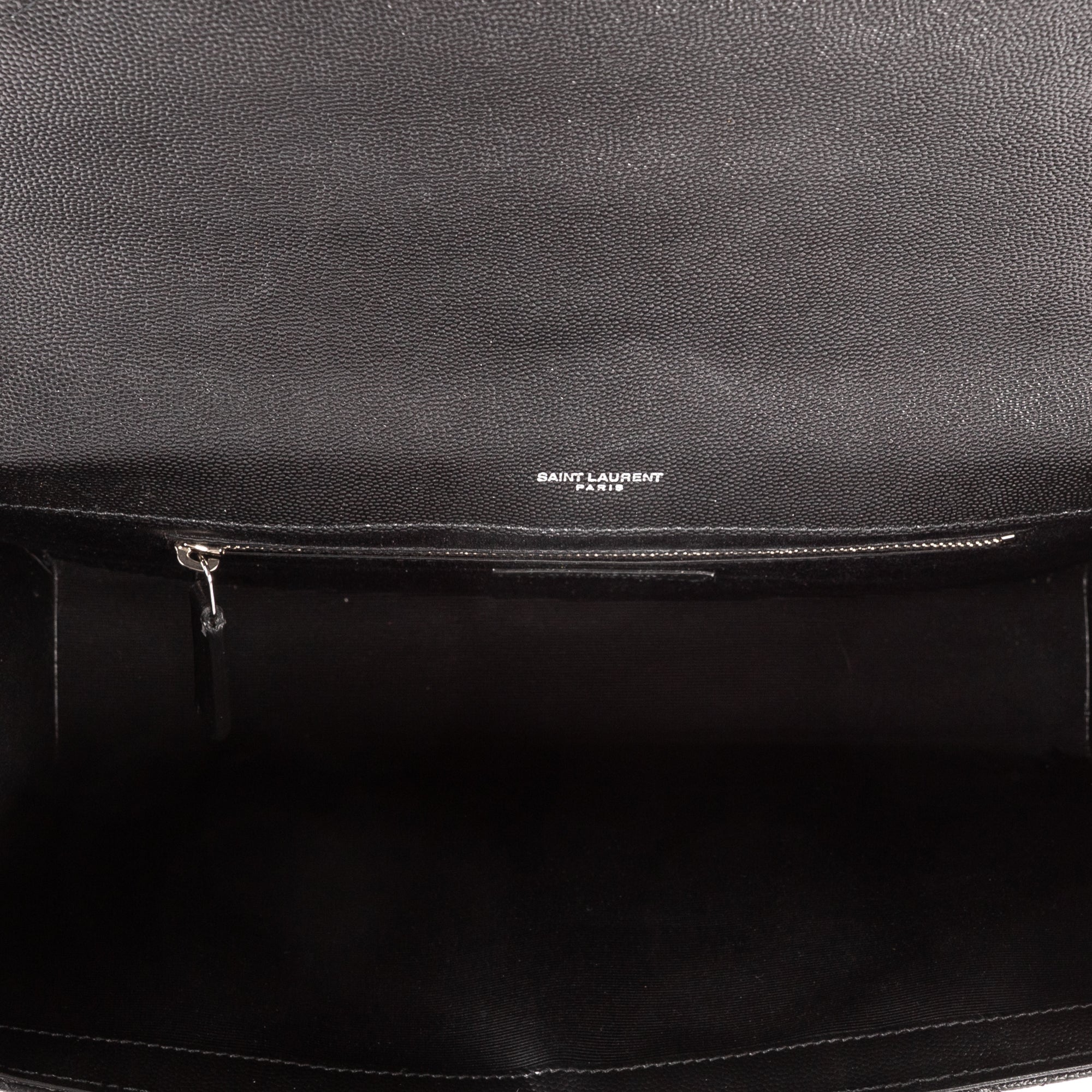Shoulder Bag Enveloppe Chain Large Black Quilted Leather