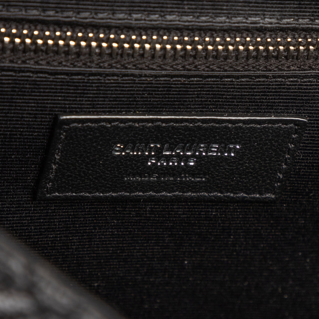 Shoulder Bag Enveloppe Chain Large Black Quilted Leather