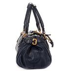 Handbag Paddington Blue Calfskin Leather