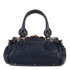 Handbag Paddington Blue Calfskin Leather
