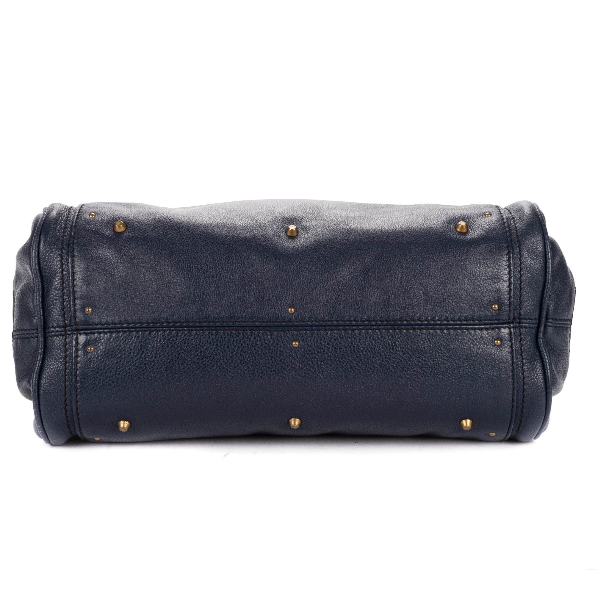 Handbag Paddington Blue Calfskin Leather