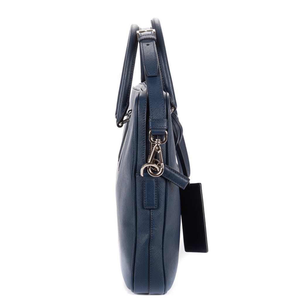 Briefcase Briefcase Blue Saffiano Travel Leather