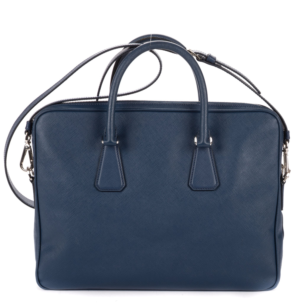 Briefcase Briefcase Blue Saffiano Travel Leather