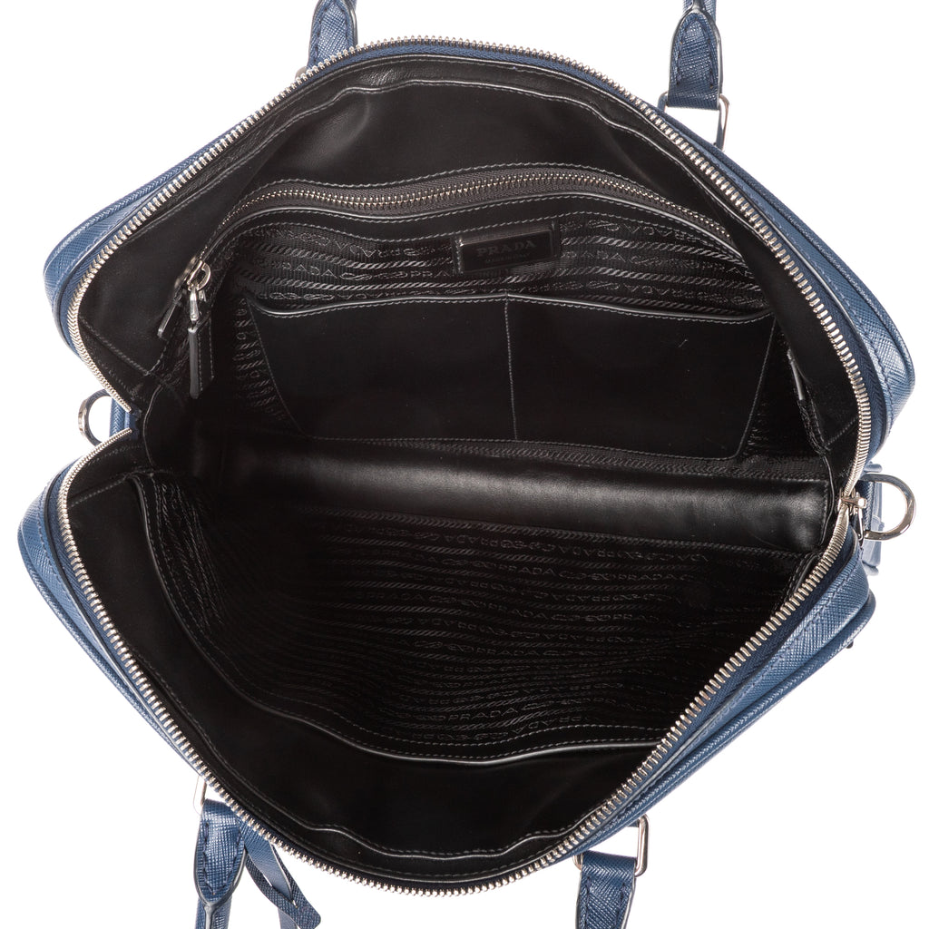 Briefcase Briefcase Blue Saffiano Travel Leather