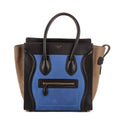 Sac à main Micro Lugagge Tricolore Cuir de veau noir