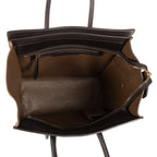 Sac à main Micro Lugagge Tricolore Cuir de veau noir