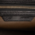 Sac à main Micro Lugagge Tricolore Cuir de veau noir