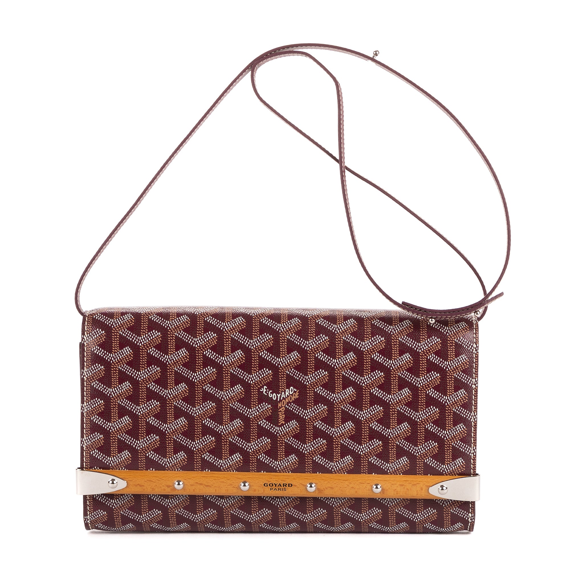 Clutch Monte Carlo Mini Burgundy Goyardine Canvas