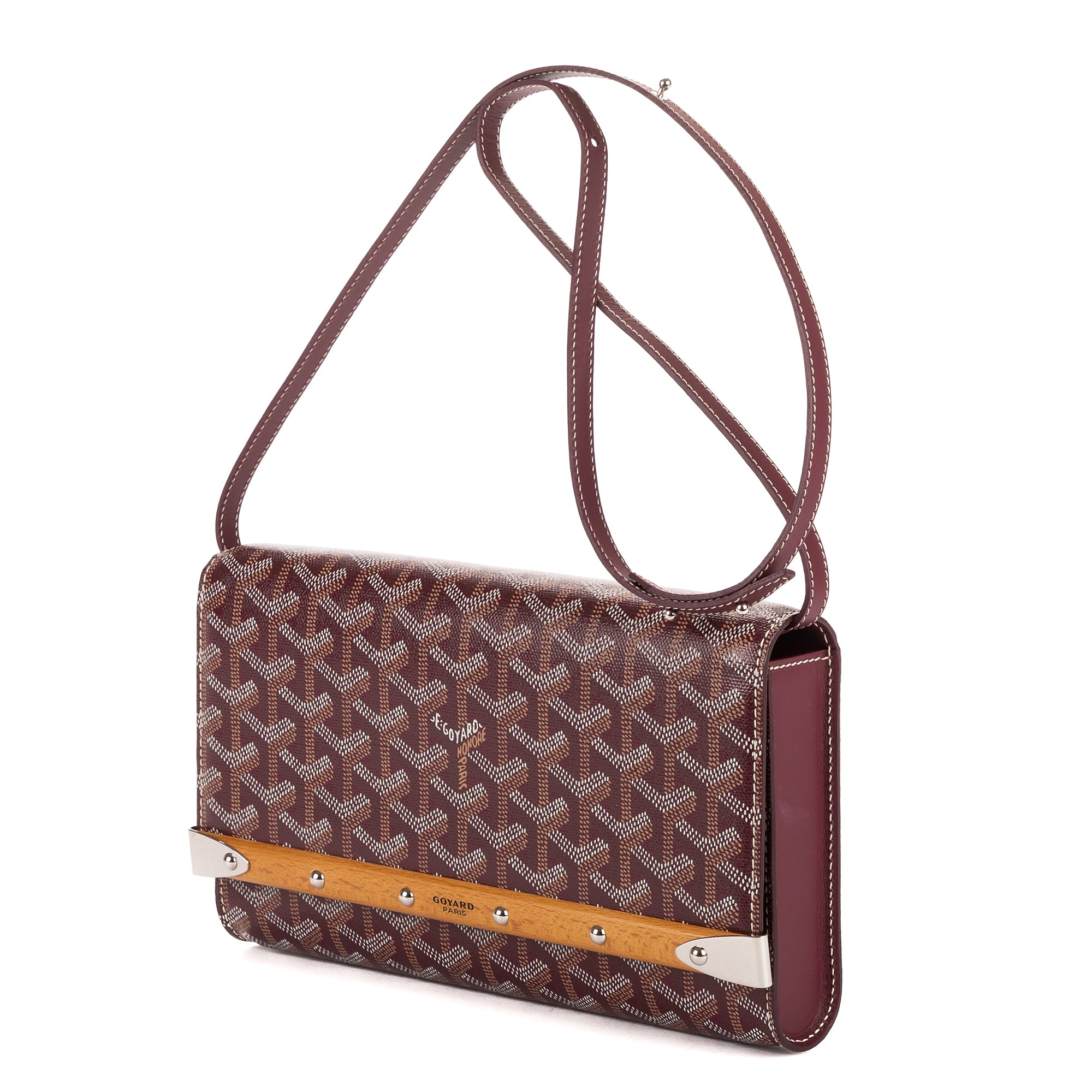 Clutch Monte Carlo Mini Burgundy Goyardine Canvas