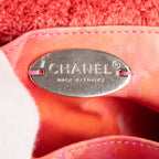 Shoulder Bag Terry Cloth Jumbo Single Flap Pink Quilted Shearling Canvas