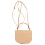 Shoulder Bag Besace Clea Mini Beige Smooth Calfskin Leather