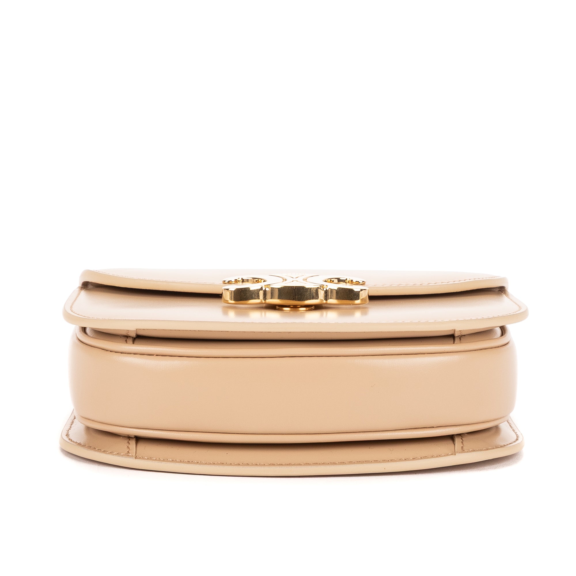 Shoulder Bag Besace Clea Mini Beige Smooth Calfskin Leather